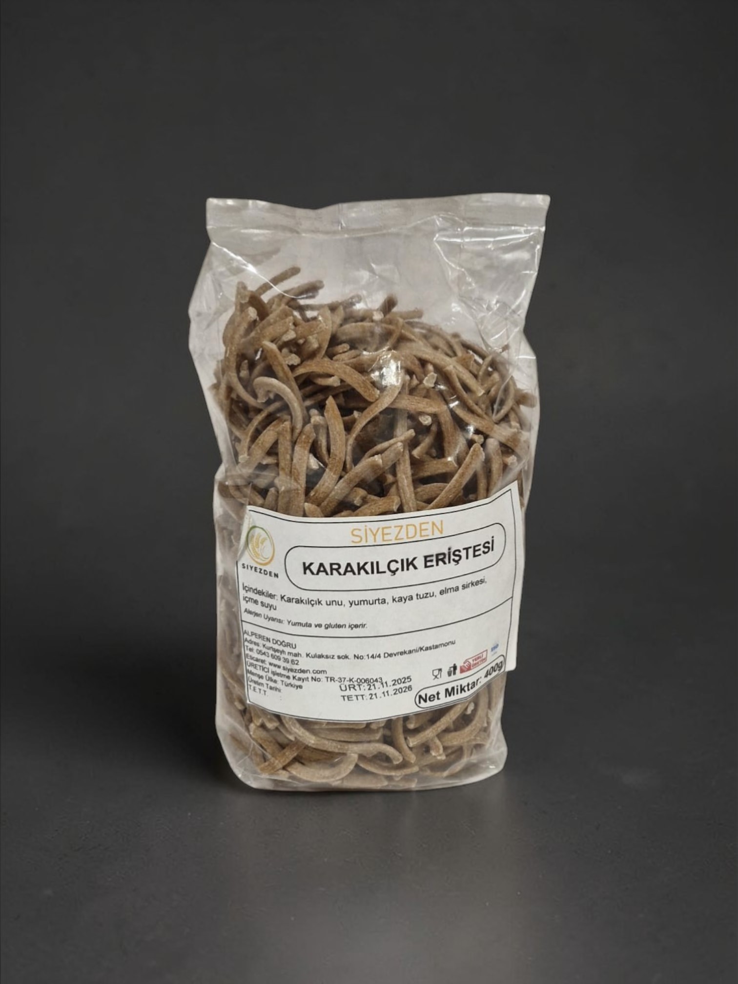 Karakılçık Eriştesi 400 gr
